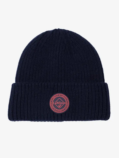 LeMieux Bodie Navy Beanie - Warm Knit Winter Hat at Equiflair