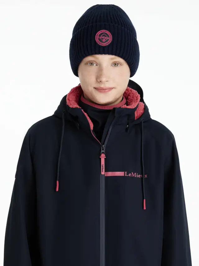 LEMIEUX BODIE BEANIE NAVY: Stylish warm women's beanie with microfleece lining from Equiflair. Navy color, perfect for winter!