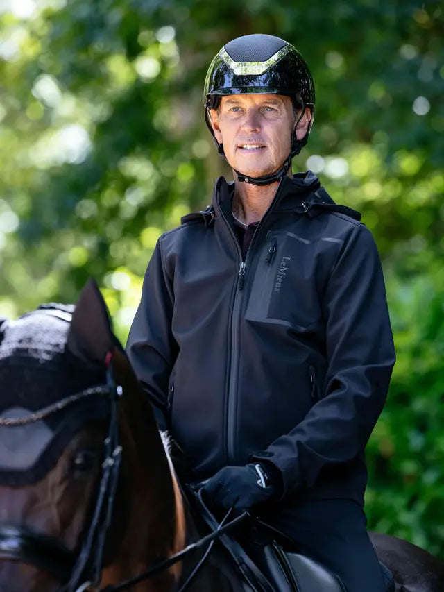 Lemieux Mens Softshell Jacket - Black Equestrian Riding Jacket for Men