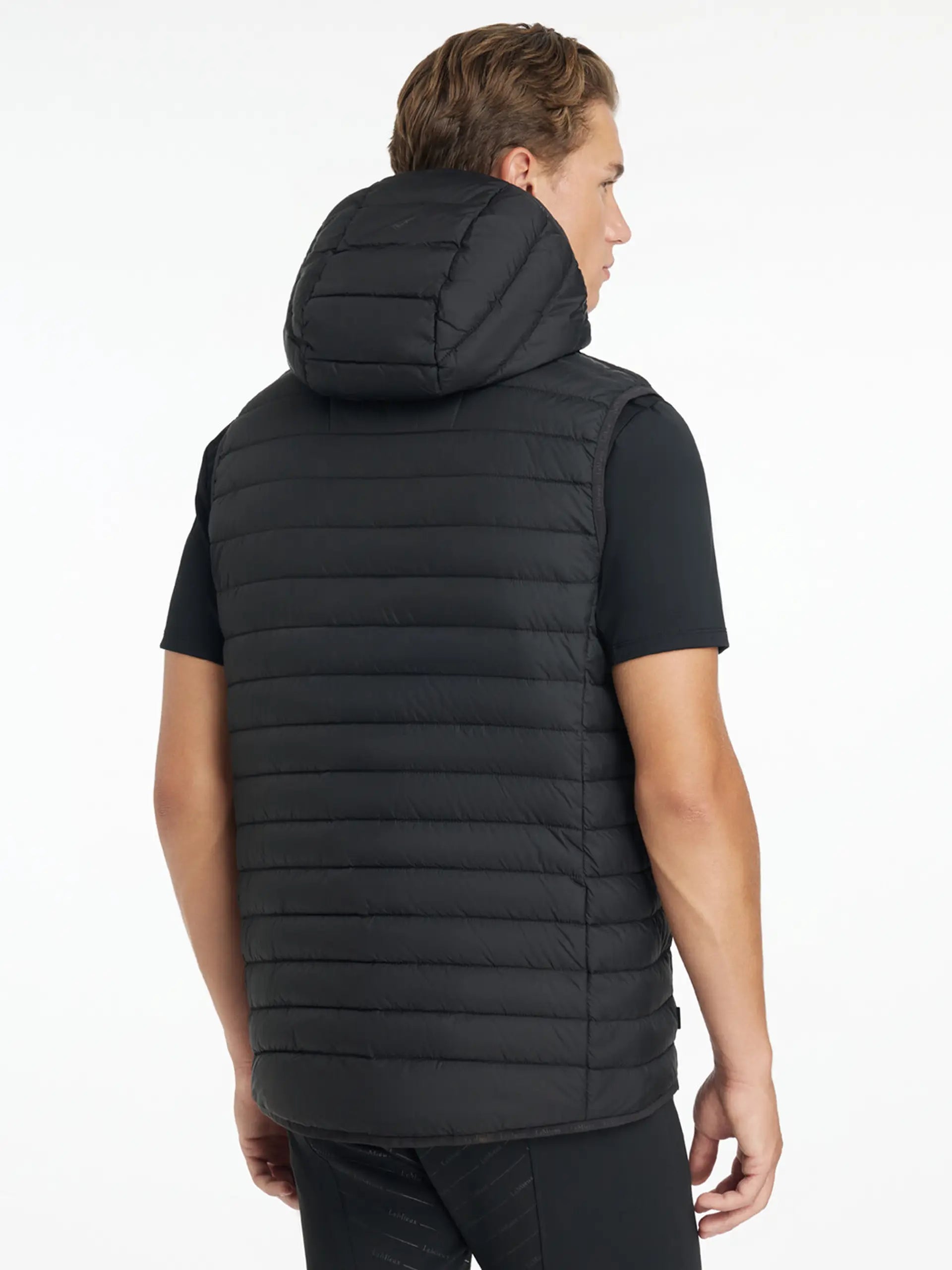 Lemieux Mens Hooded Puffer Gilet in Black - Stylish & Practical Water-Resistant Vest for Men