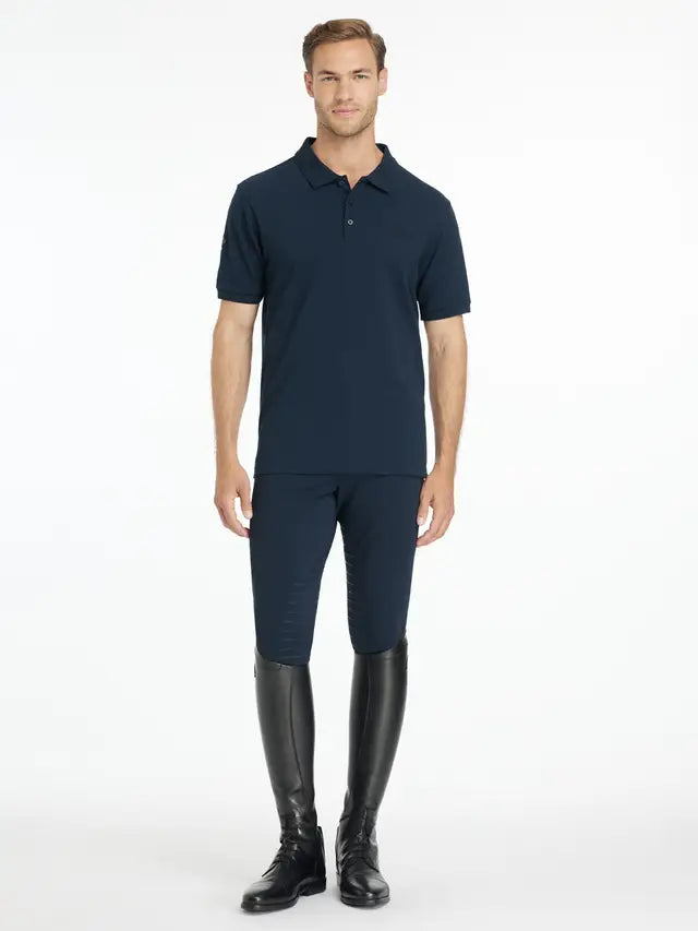 LeMieux Mens Classique Navy Polo Shirt: Equine Style & Comfort