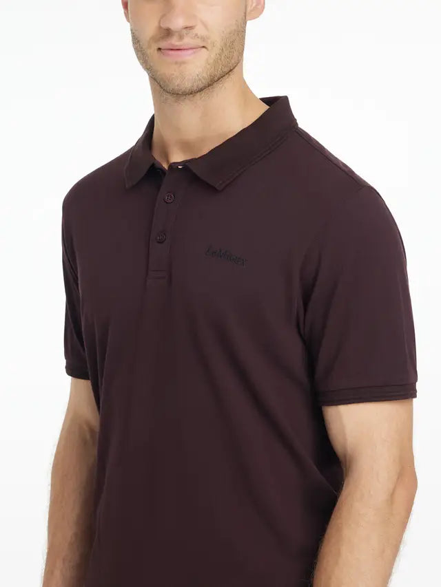 LeMieux Mens Classique Damson Polo Shirt: Soft Cotton Pique, Embroidered Logo - Stylish & Comfortable