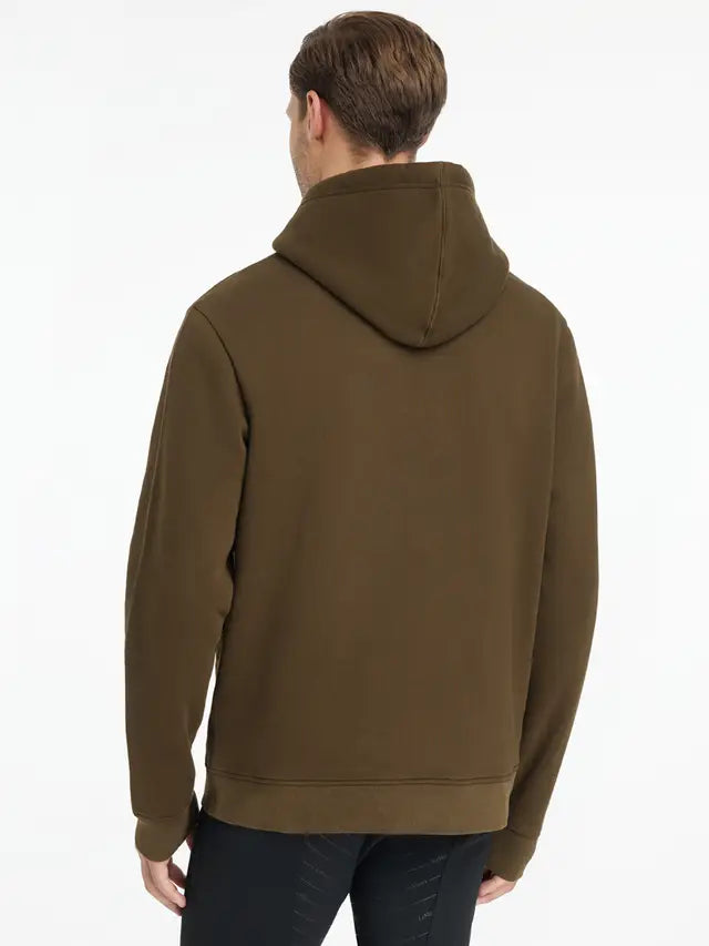LeMieux Men's Alpine Hoodie - Olive Green Fleece-Lined Comfort