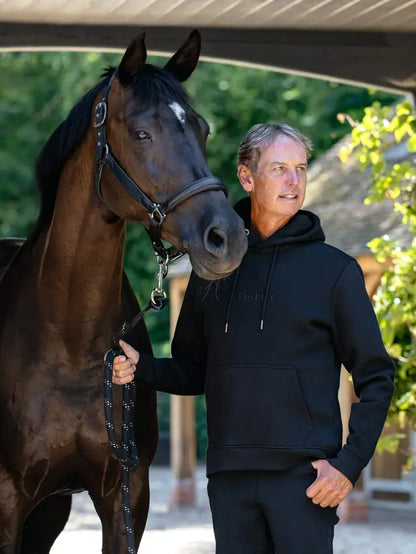 LeMieux Mens Black Hoodie with Horse | Equestrian Style Comfort