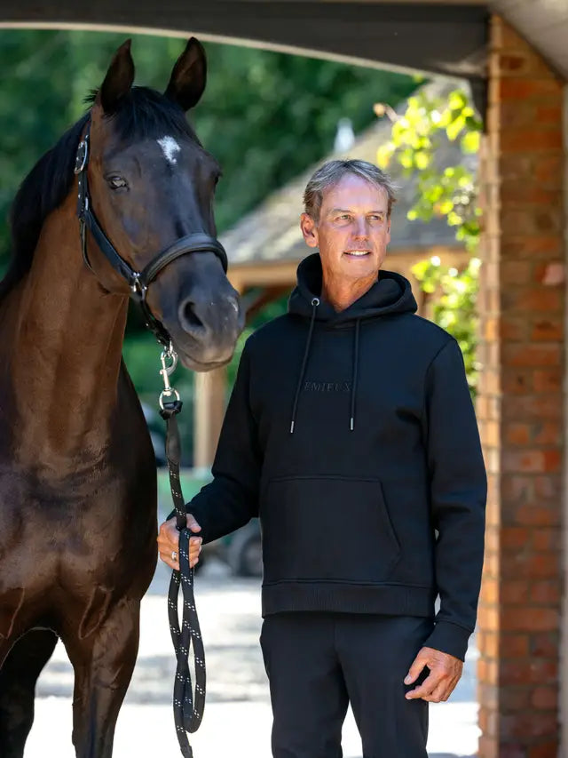 LEMIEUX Mens Black Hoodie with Horse | Equiflair Equestrian Clothing