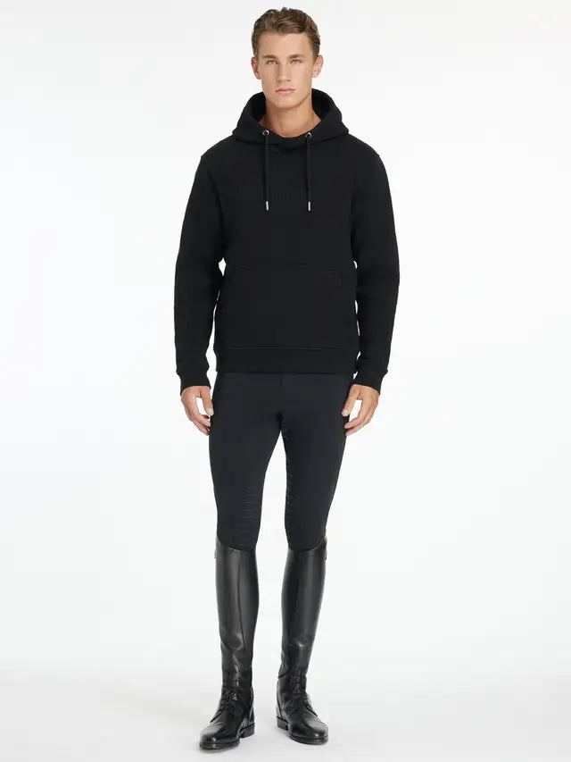 LeMieux Men's Black Hoodie: Fleece-lined, Comfortable, Stylish. Equestrian Apparel from Equiflair. #EquestrianFashion #MensHoodie