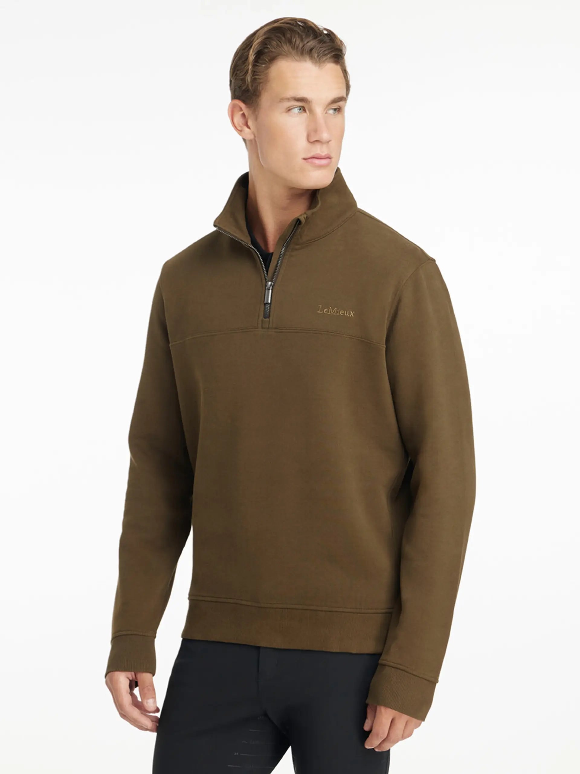 LEMIEUX Mens Alpine Quarter Neck Sweatshirt - Equestrian Riding Midlayer - Equiflair