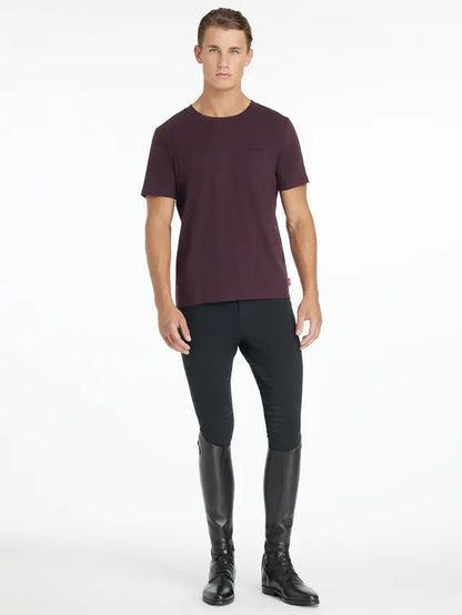 LEMIEUX MENS T-SHIRT DAMSON, Man Wearing Equestrian Apparel, Riding Breeches and Boots | Equiflair