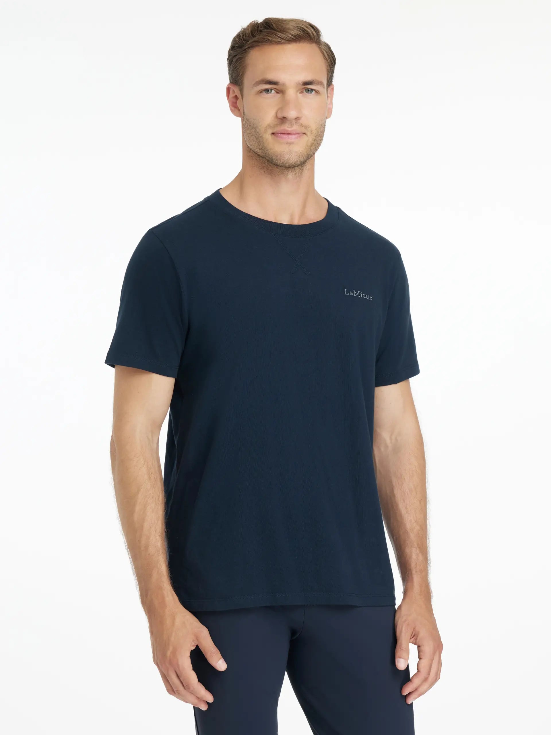 LEMIEUX MENS T-SHIRT NAVY - Equiflair: Soft Cotton Tee for Men - Comfortable & Stylish Everyday Wear