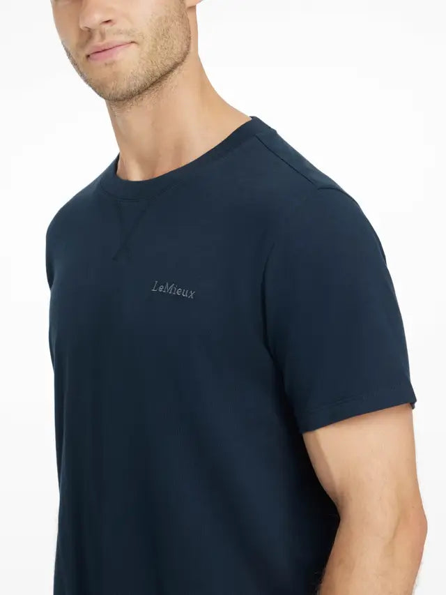 LEMIEUX Mens Navy T-Shirt | Casual Cotton Top for Men | Equiflair