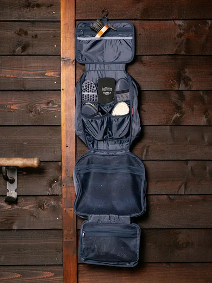 Lemieux Fold Down Pocket Organiser Navy - Equestrian Grooming Bag, Hanging Storage, Portable Stable Organizer