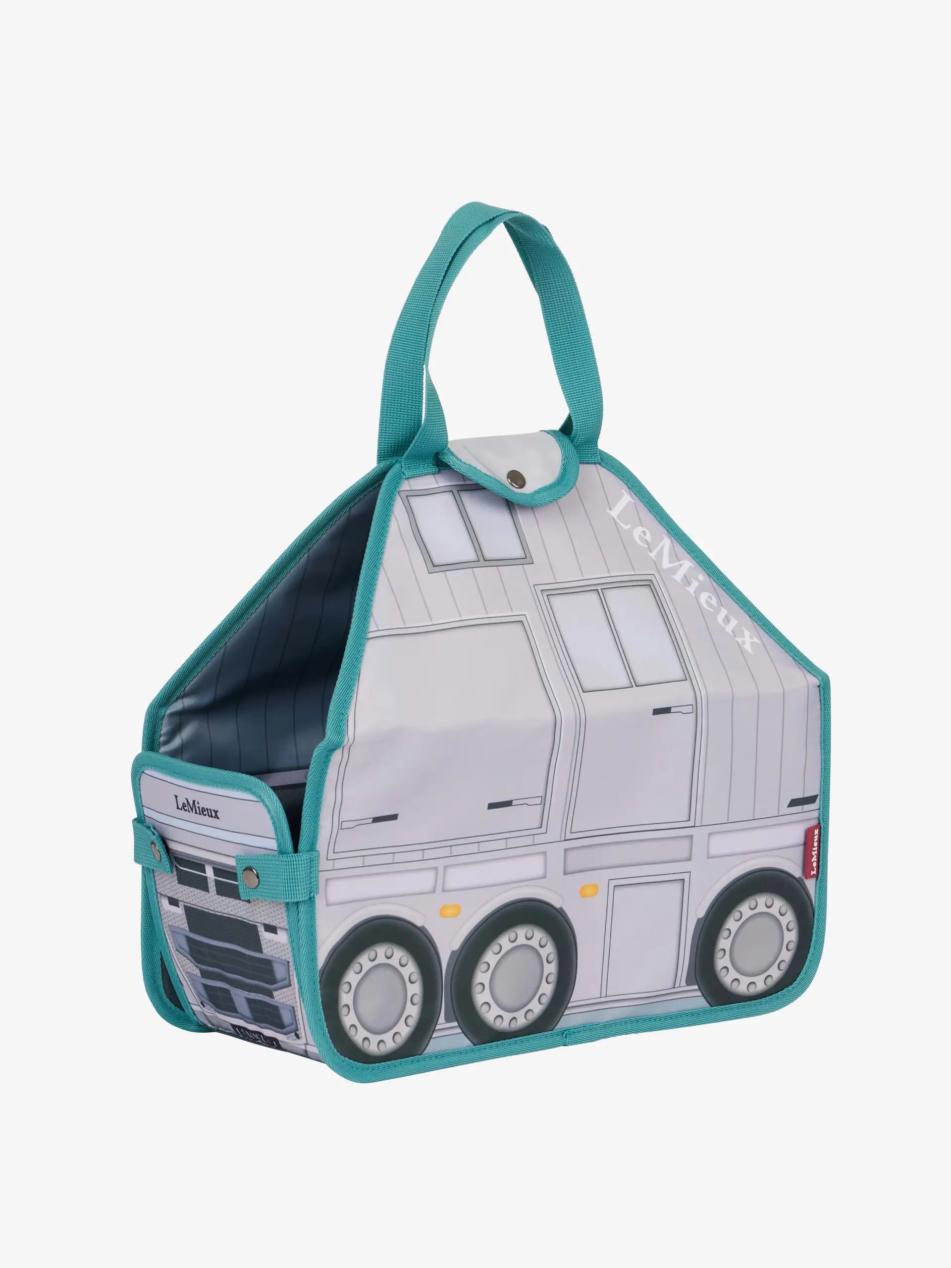 LeMieux Toy Pony Printed Carry Bag Shaped Like Horse Lorry with Fold Down Ramp - Portable Travel Bag for Toy Pony and Accessories