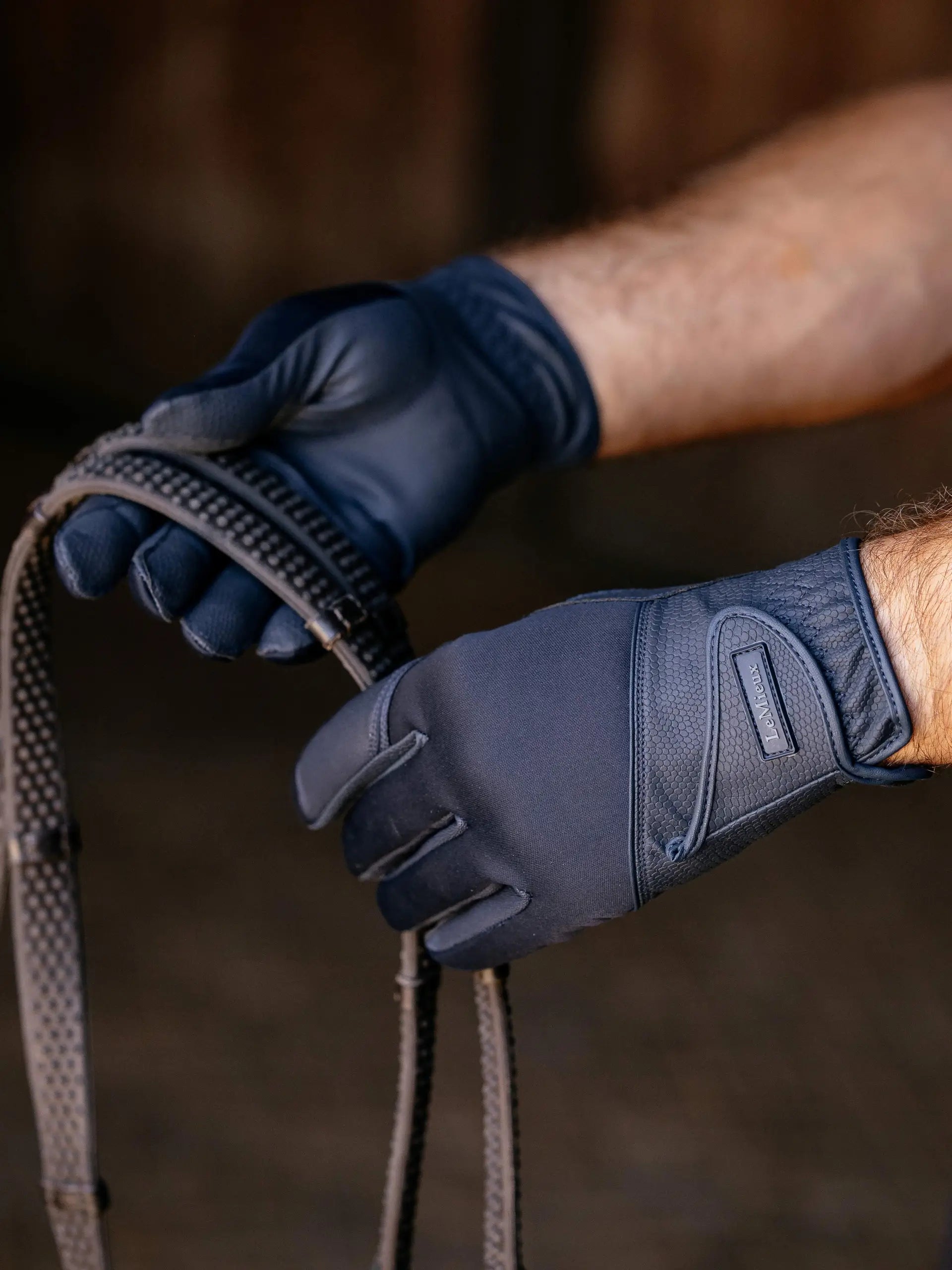 LEMIEUX Navy Riding Gloves: Equestrian Gloves for Grip & Warmth | Equiflair