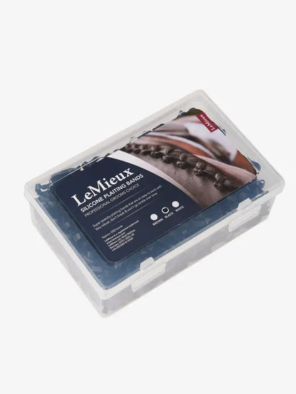 LeMieux Black Silicone Plaiting Bands for Horse Grooming - Equine Plaiting Accessories