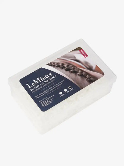 LeMieux White Silicone Plaiting Bands - Horse Grooming & Equestrian Supplies