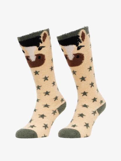 LeMieux Dream Pony Fluffy Socks - Equestrian Character Socks, Warm & Comfortable for Kids - Available at Equiflair