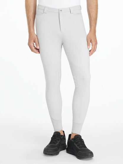 LEMIEUX Mens Sports Breeches - Light Grey Equestrian Riding Pants | Slim Fit, Four-Way Stretch Comfort & Style