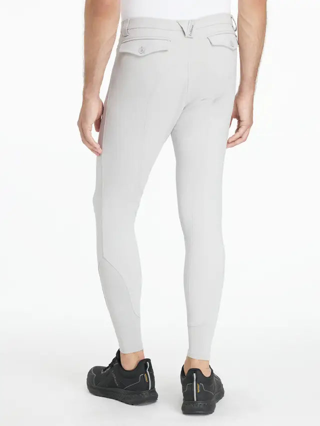 LeMieux Mens Sports Breeches - Light Grey Equestrian Riding Pants for Men