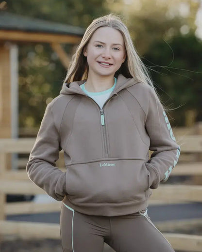 LeMieux Harlow Young Rider Hoodie Walnut