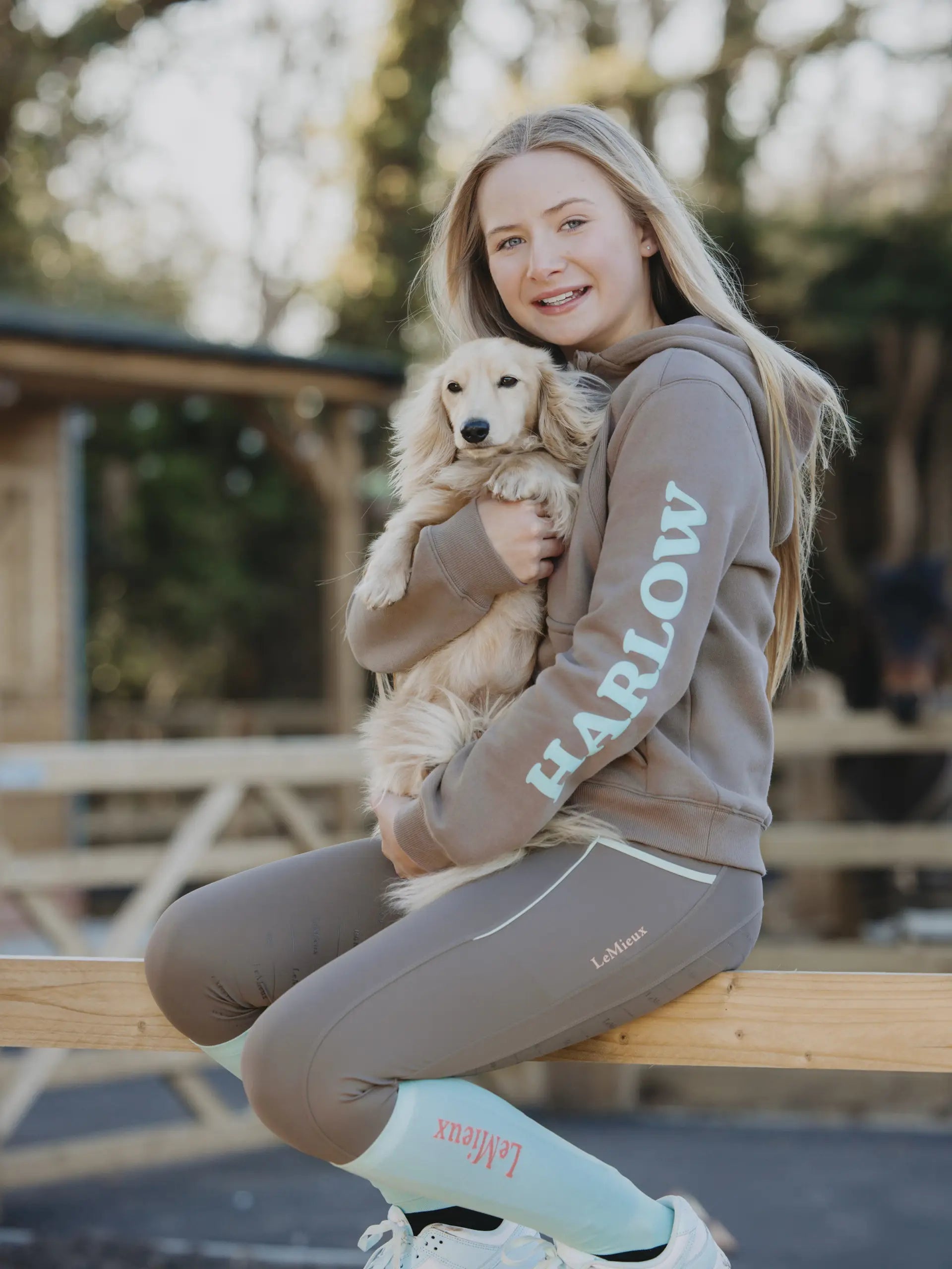 LEMIEUX HARLOW ORLA Pull Ons Walnut: Young Rider Equestrian Apparel & Cute Dog!