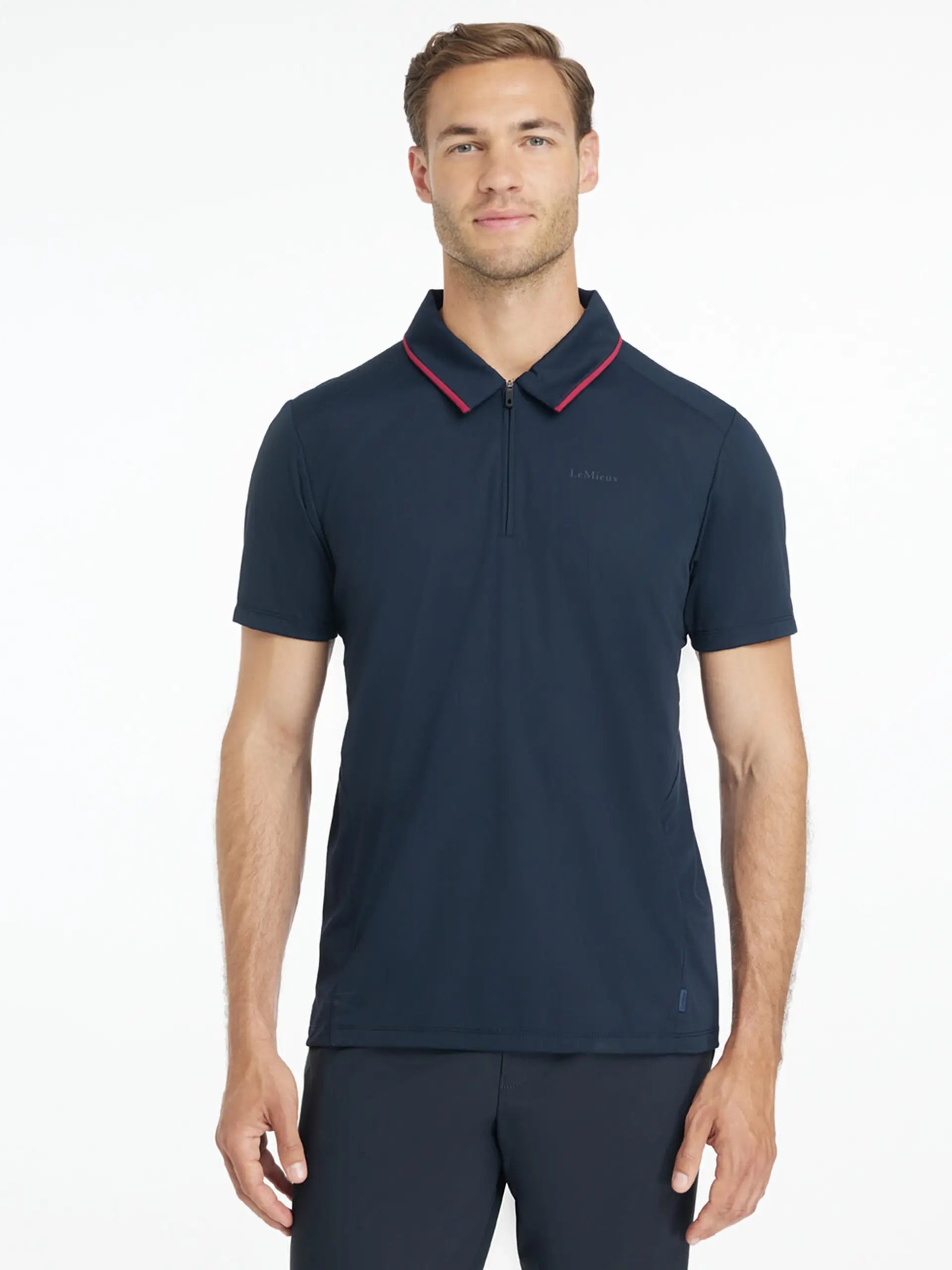 LEMIEUX Mens Performance Polo Navy: Technical Activewear Shirt