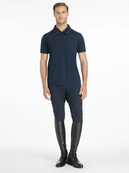LEMIEUX MENS PERFORMANCE POLO NAVY: Men's Polo Shirt, Technical, Active Wear