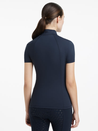 LeMieux Classique Navy Base Layer - Short Sleeve, Equestrian Riding Shirt, UV Protection