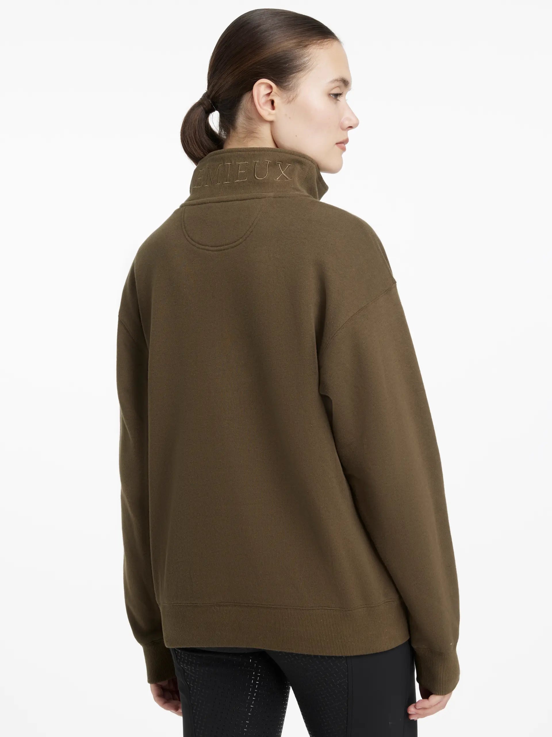 LeMieux Keira Quarter Neck Sweatshirt - Alpine - Relaxed Fit, Comfortable Layering, Equestrian Style