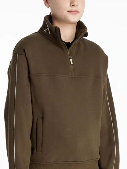 LEMIEUX YOUNG RIDER Kate Quarter Zip Sweat Alpine - Equiflair - Olive Green, Stylish, Comfortable Layering for Young Equestrian