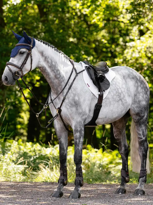LeMieux Cotton White Close Contact Half Square Saddle Pad: Equestrian Horse Riding Pad