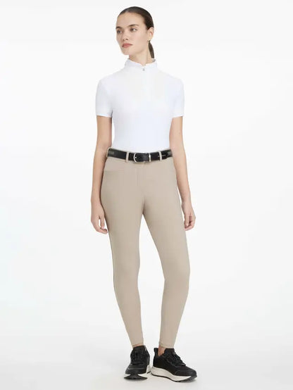 LEMIEUX Isabelle Knee Grip Breeches Almond: Stylish Equestrian Riding Pants for Women