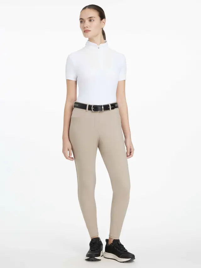 LEMIEUX Isabelle Knee Grip Breeches Almond: Stylish Equestrian Riding Pants for Women