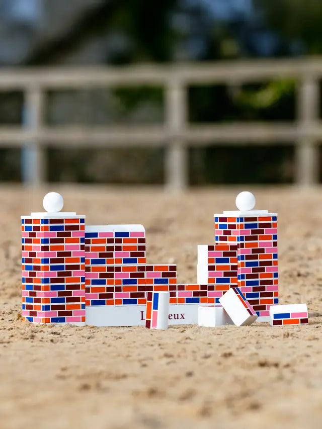 LeMieux Toy Pony Puissance Wall - Miniature Showjumping Jump for Toy Ponies, Wooden Bricks, Play Competition, Equiflair