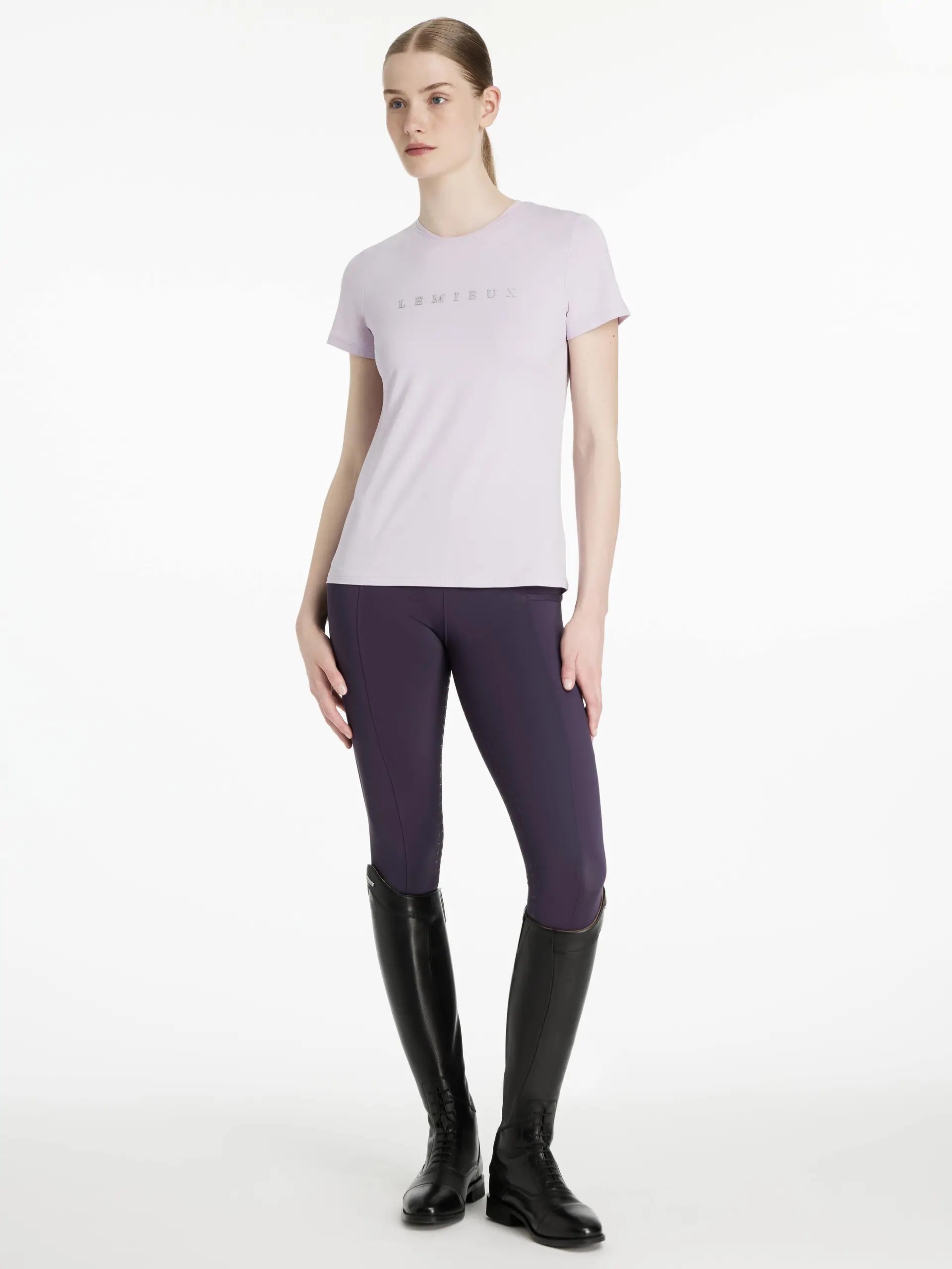 Lemieux Lilac Sports T-shirt for Horse Riding | Women's Equestrian Apparel