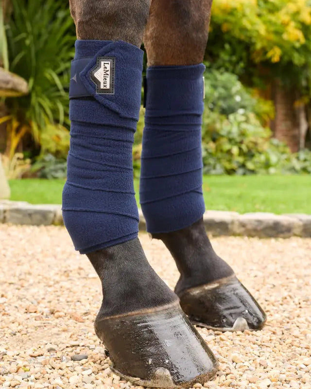 LeMieux Elevate Navy Polo Bandages: Super Soft Micro-Fleece Horse Leg Protection by Equiflair - Shop Now!