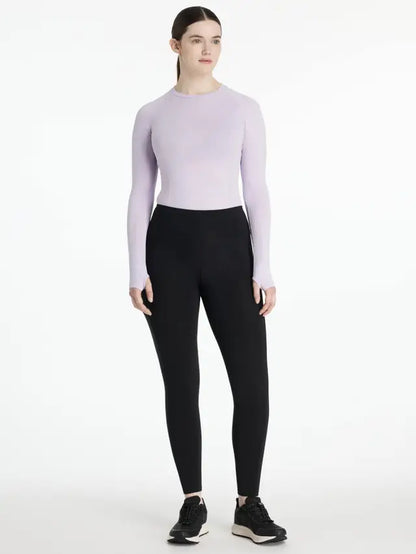 LEMIEUX NATALIE Brushed Pull On Equestrian Leggings - Black Thermal Riding Tights, High Waisted, Full Seat Silicone Grip