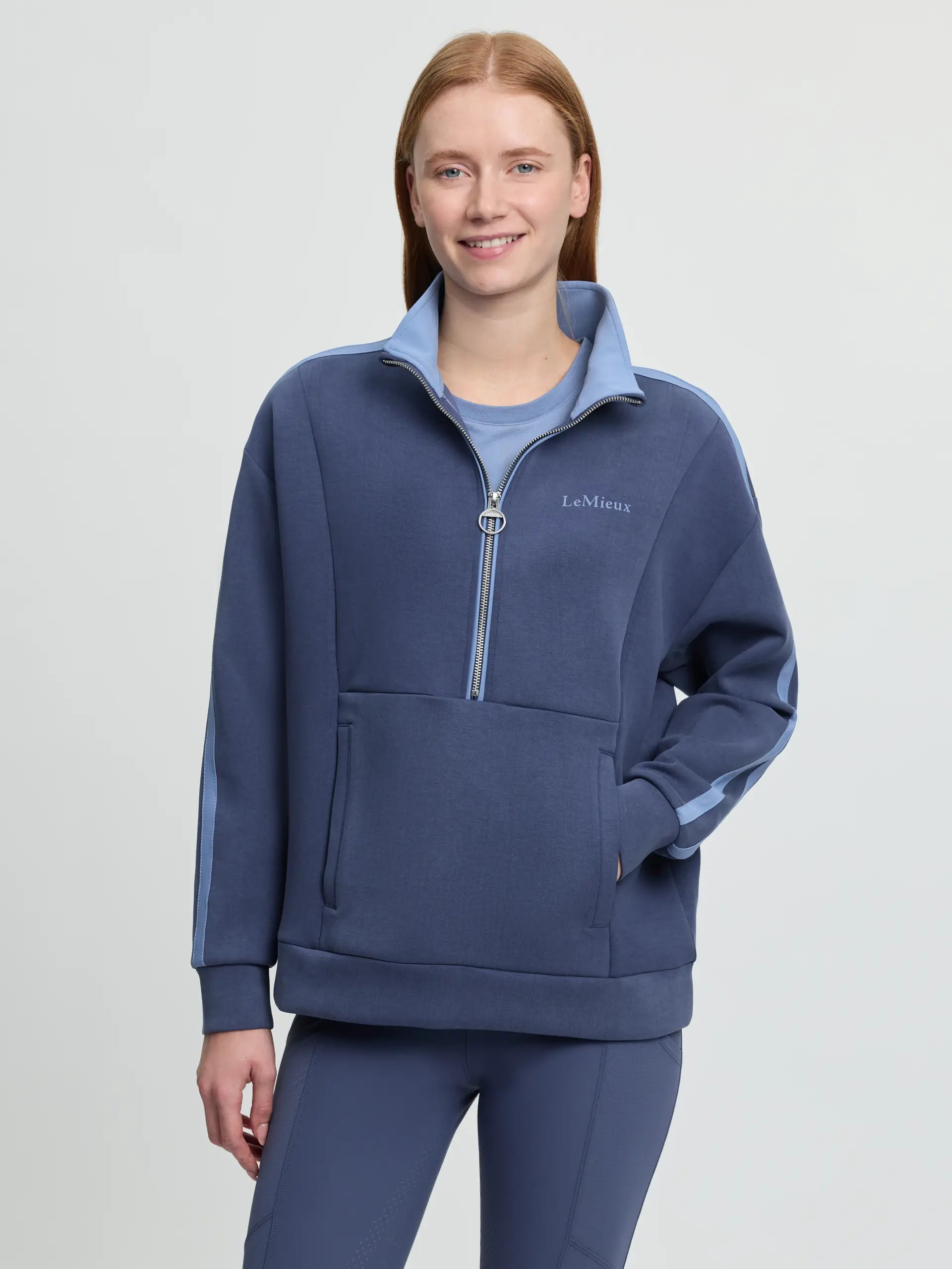 LeMieux Connie Half Zip Sweat Shadow