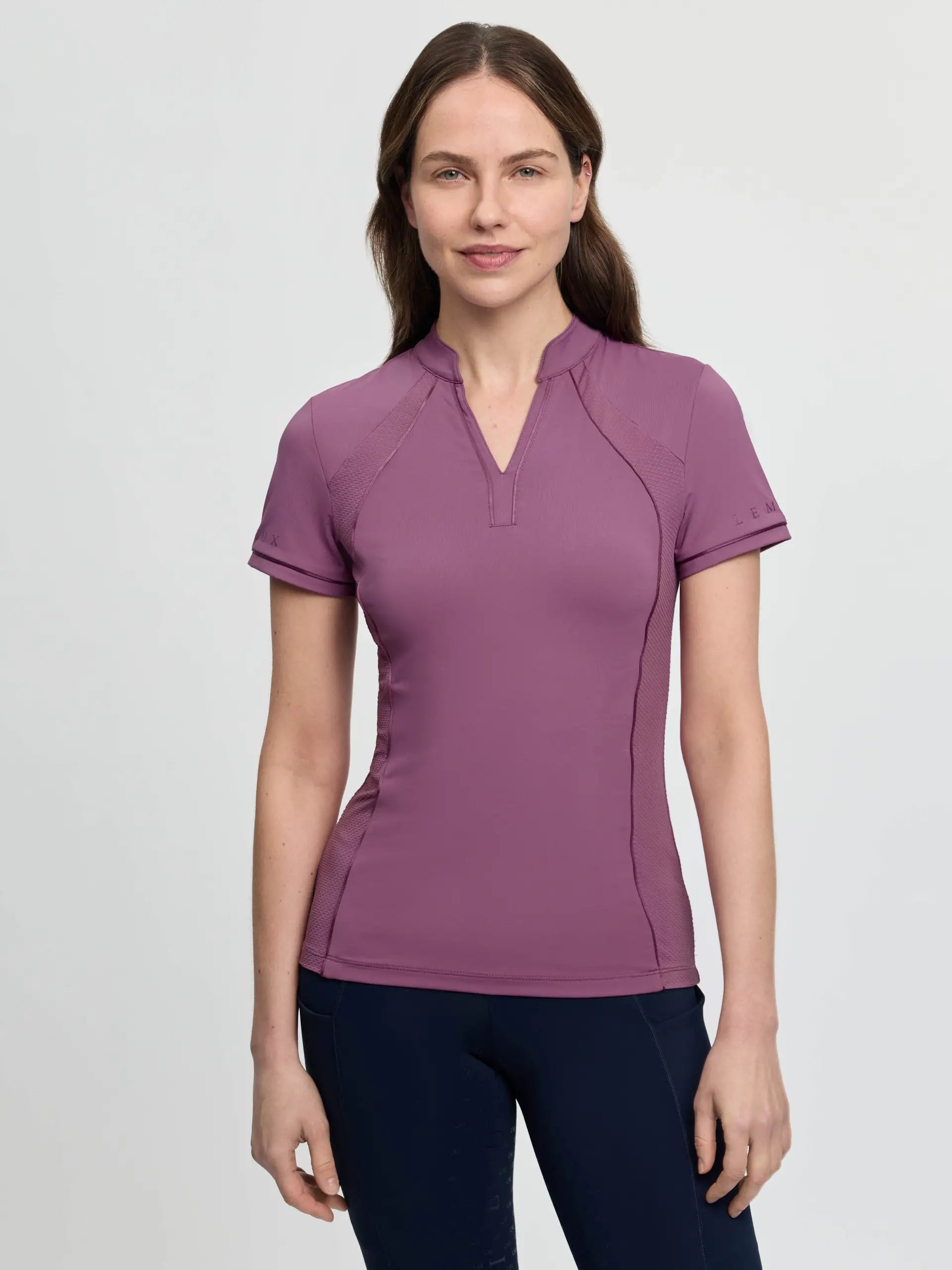 LeMieux Lisa Mesh Base Layer Mallow | Women's Breathable Equestrian Riding Top