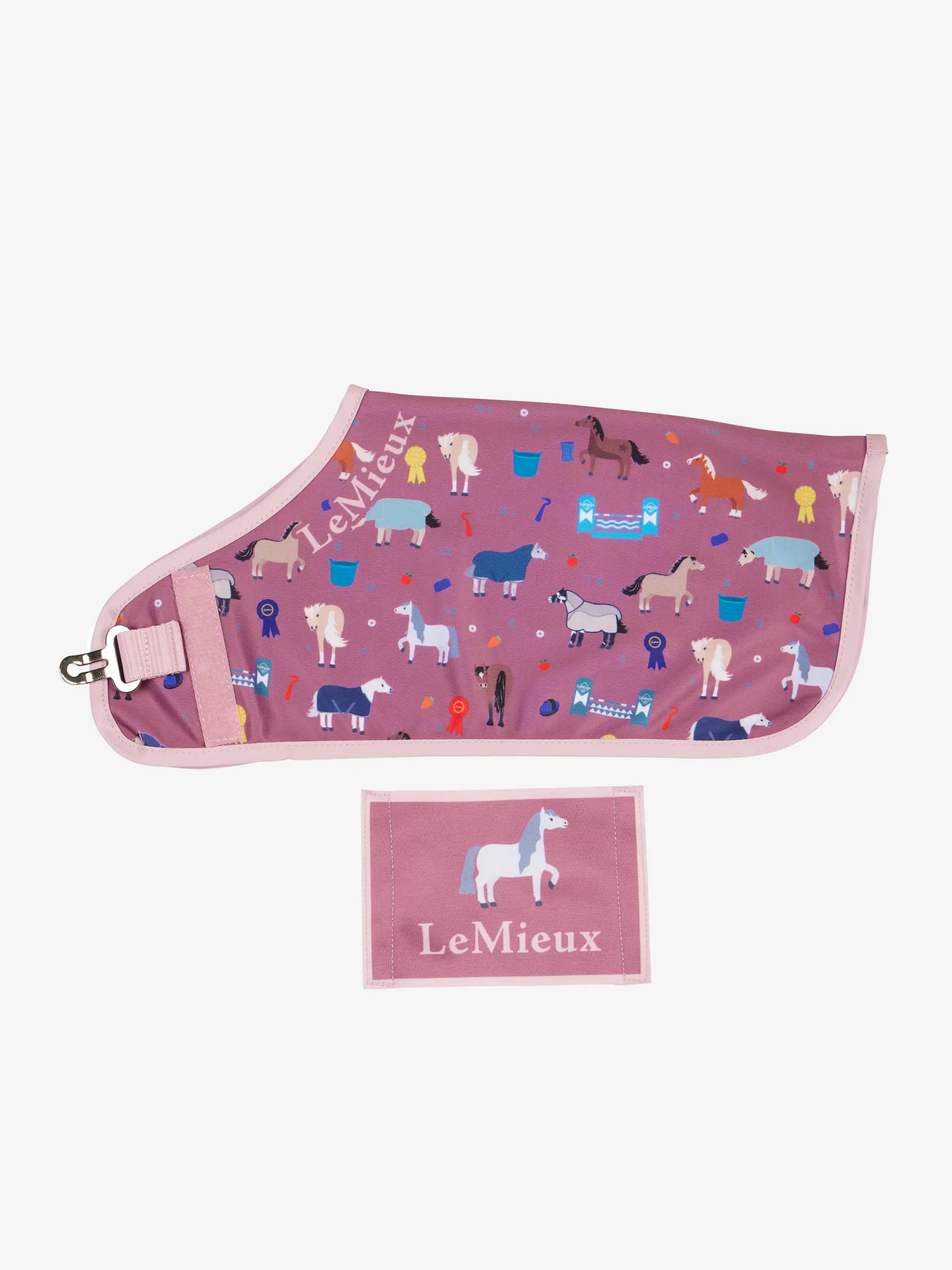 LeMieux Toy Pony Printed Rug Mallow - Soft fleece cooler rug for toy ponies with horse print.