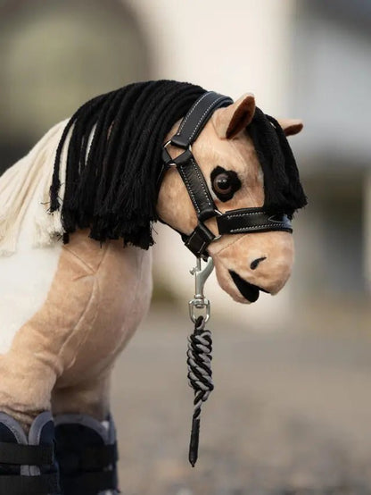 LeMieux Toy Pony Leather Headcollar & Leadrope Black | Equiflair