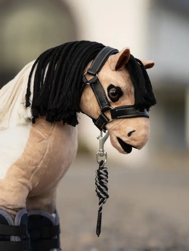 LeMieux Toy Pony Leather Headcollar & Leadrope Black | Equiflair