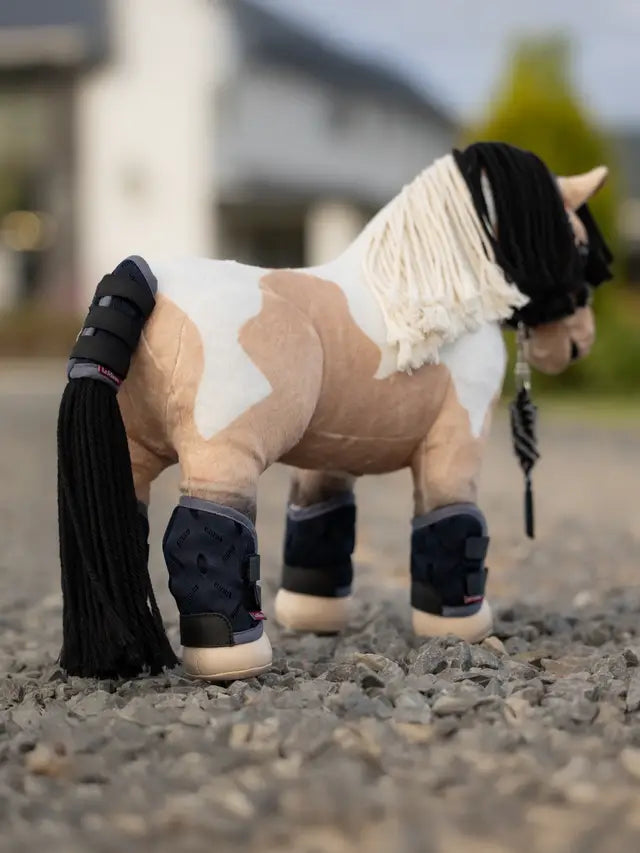 Navy LeMieux Toy Pony travel set with matching boots and tail bag