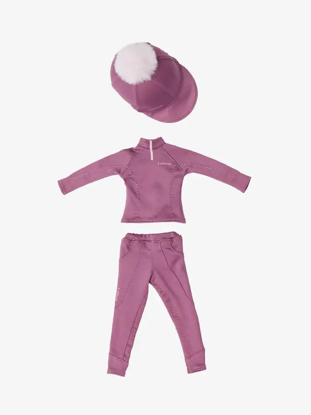 LeMieux Toy Rider Outfit Mallow: Doll equestrian clothes set with breeches, base layer, and hat.