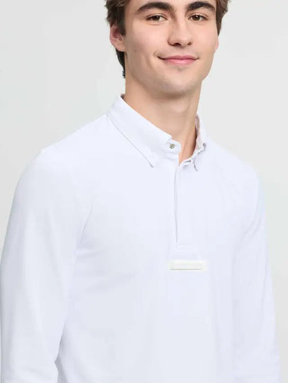 LeMieux Mens Long Sleeve Show Shirt White | Equiflair