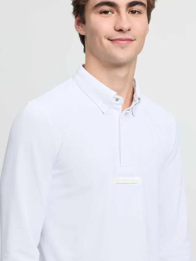 LeMieux Mens Long Sleeve Show Shirt White | Equiflair