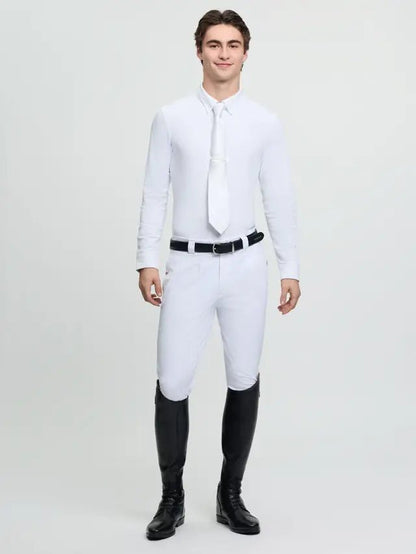 LeMieux Mens Long Sleeve Show Shirt White | Equiflair