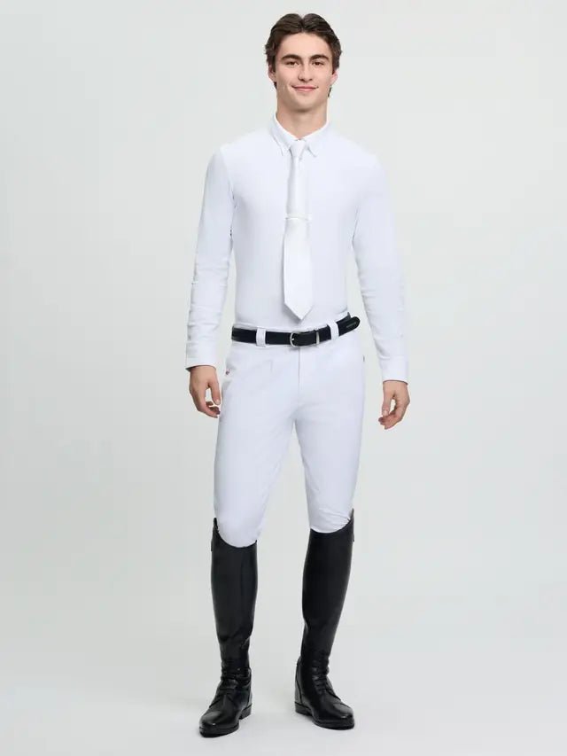 LeMieux Mens Long Sleeve Show Shirt White | Equiflair