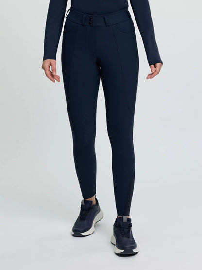 LeMieux Brilliance Navy Knee Grip Breeches for Women | Equestrian Riding Trousers