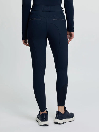 LeMieux Brilliance Navy Women's Equestrian Breeches with Knee Grip and Sparkle Detail