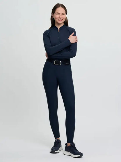 LeMieux Brilliance Navy Knee Grip Riding Breeches for Women - Performance Equestrian Apparel